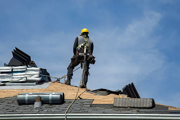 Professional Gutter Installation technician working in Whitesboro, NY